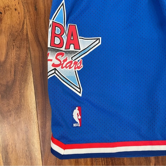 Hardwood Classics MITCHELL & NESS 1993 NBA All Star Game Shorts Blue Size XL - Picture 7 of 7